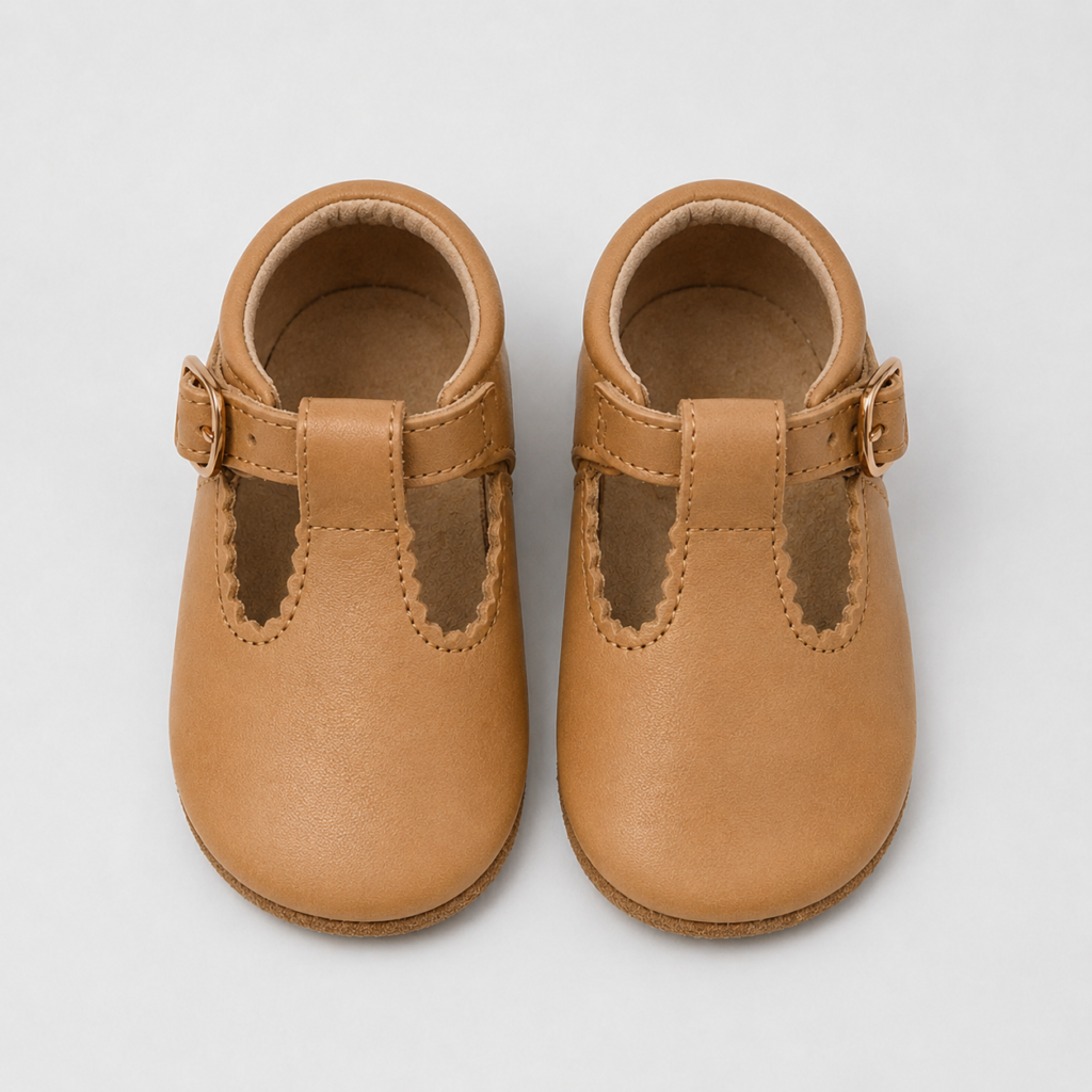 Soft sole baby shoes front view