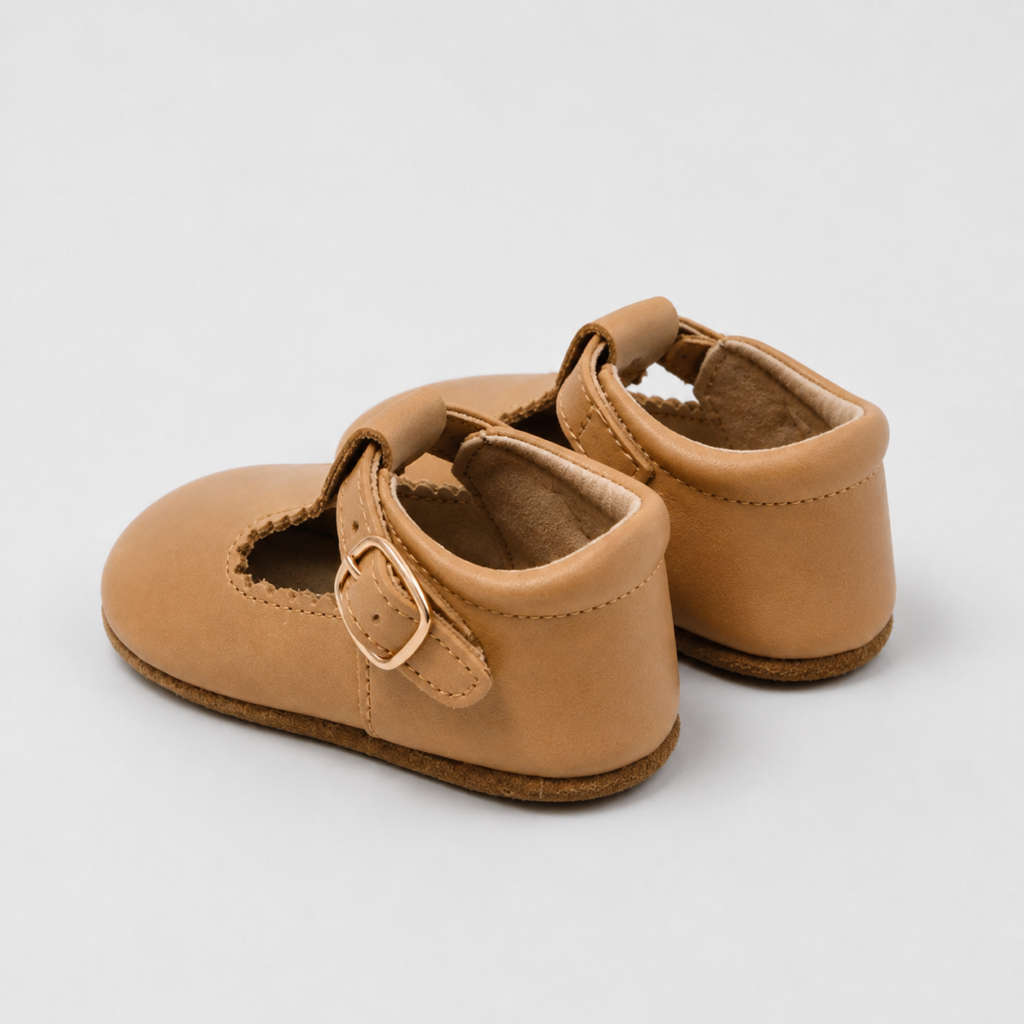 Soft sole baby shoes rear and side view