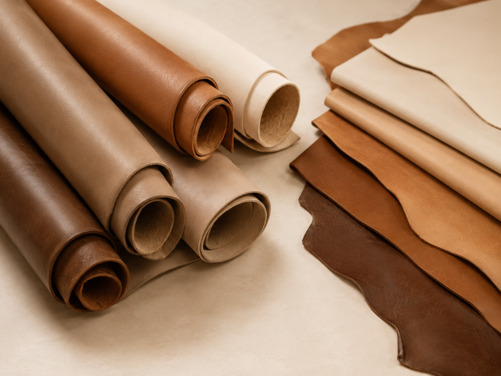 Leather material options for baby booties