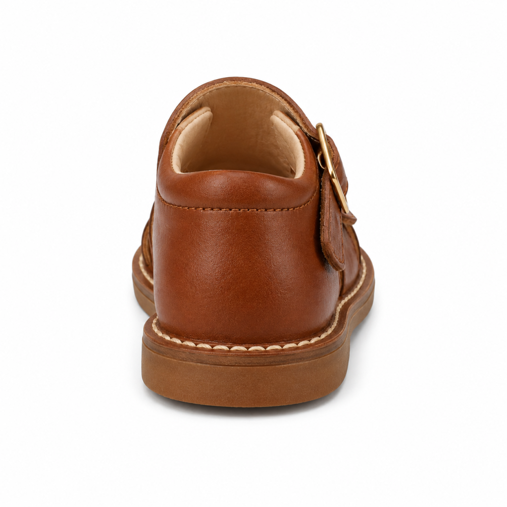 Kids leather sandal rear view